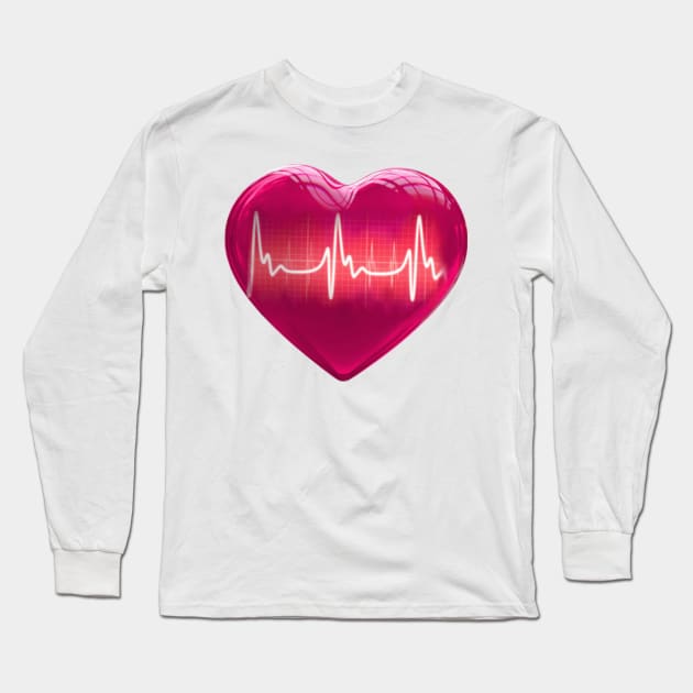 Heart shape red Long Sleeve T-Shirt by TeeRock